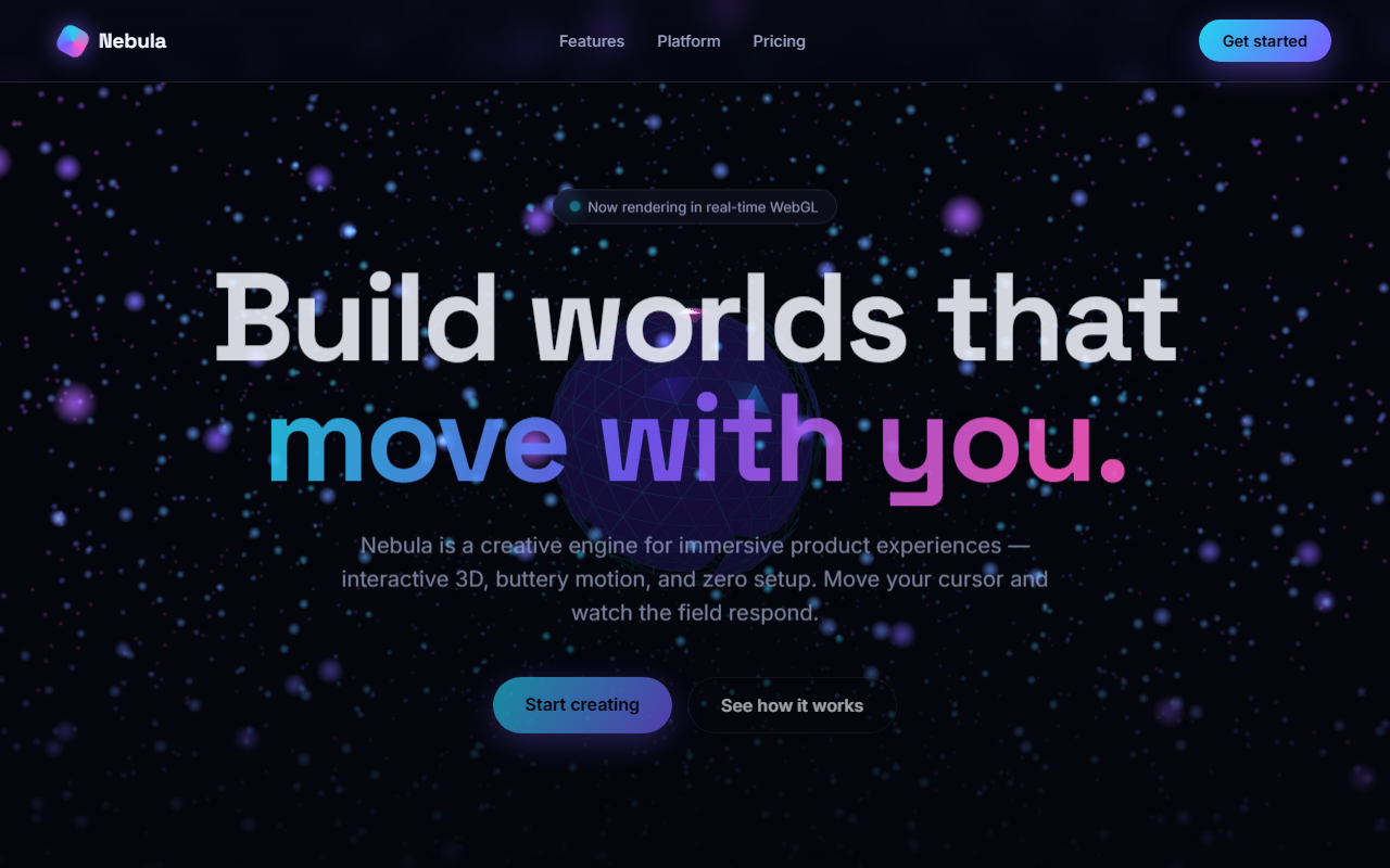 3D interactive site