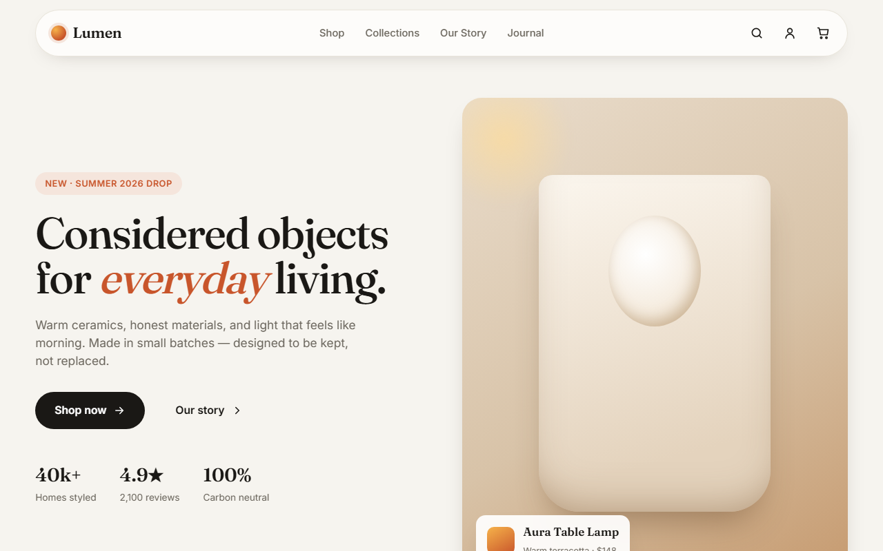 E-commerce store